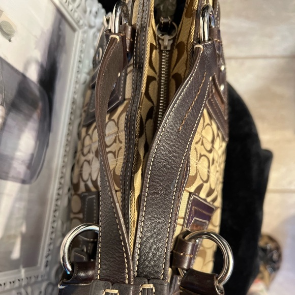 🤎COACH Vintage Soho Signature Jacquard Double Handle Shoulder Bag🤎EUC - Picture 13 of 17